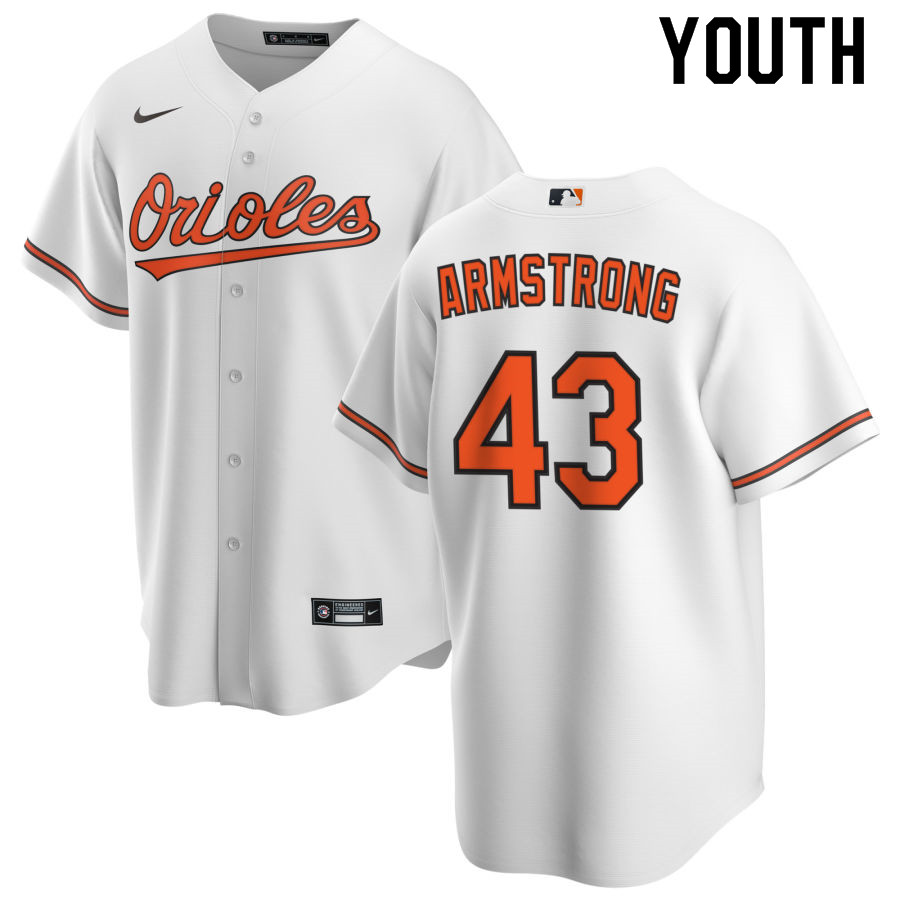 Nike Youth #43 Shawn Armstrong Baltimore Orioles Baseball Jerseys Sale-White